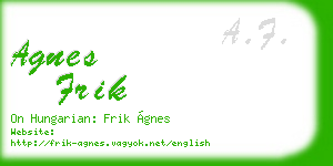 agnes frik business card